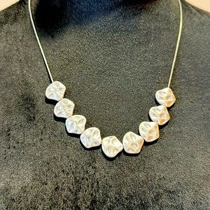 Silver tone necklace